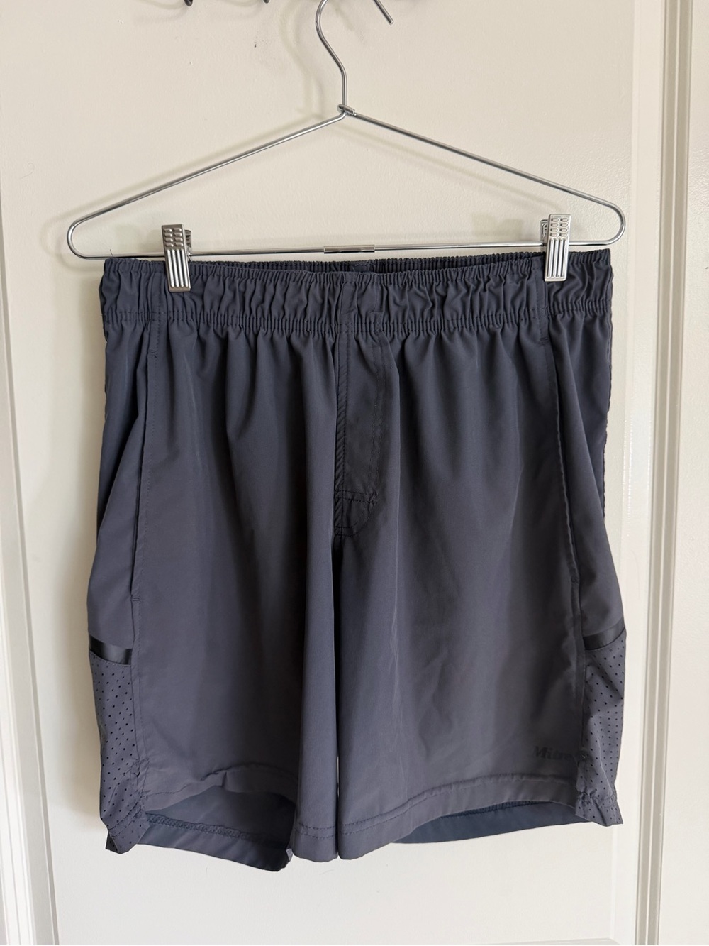 Men's Charcoal Athletic Shorts with Elastic Waist